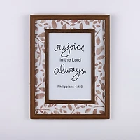 Rejoice Always Botanical Wall Plaque