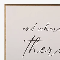 There Is Freedom Framed Wall Plaque