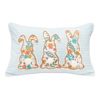 Blossom Bunny Trio Lumbar Pillow