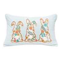 Blossom Bunny Trio Lumbar Pillow