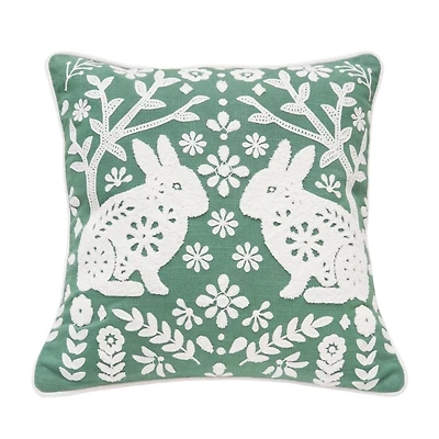 Woodland Spring Bunny Pillow