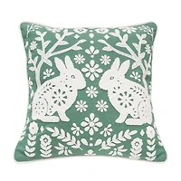 Woodland Spring Bunny Pillow