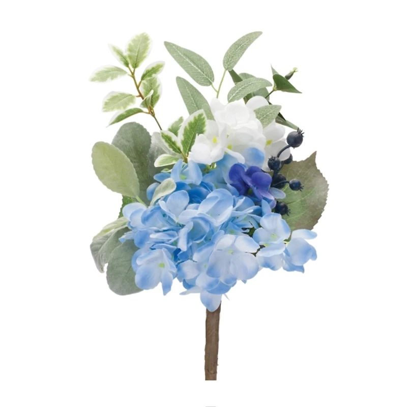 Blue and White Mixed Floral Bouquets, Set of 2