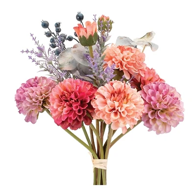 Pink Zinna Mixed Floral Bouquets, Set of 2