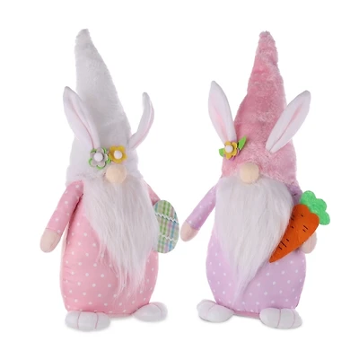 Plush Bunny Gnome Shelf Sitters, Set of 2