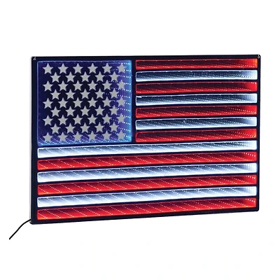 LED American Flag Wall Plaque