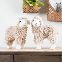 Plush Standing Sheep, Set of 2