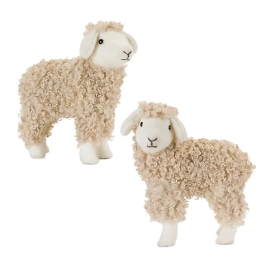 Plush Standing Sheep, Set of 2