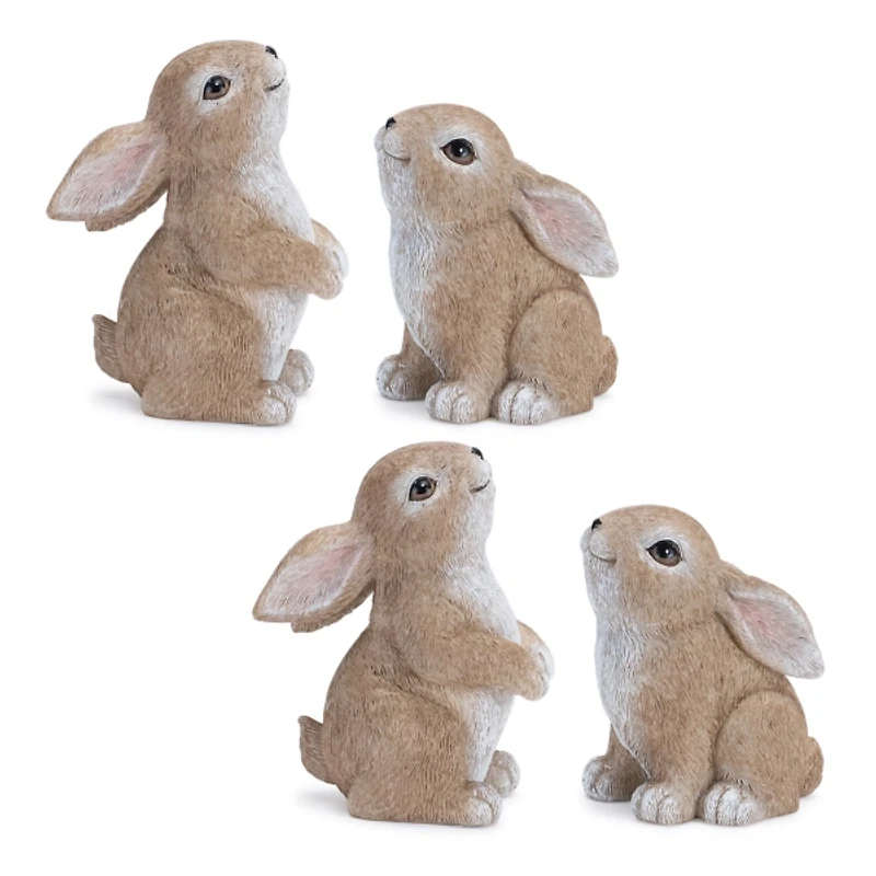 Woodland Bunny Figurines, Set of 4