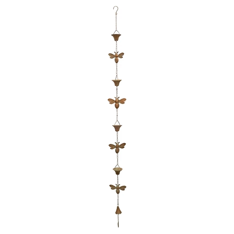 Copper Bumble Bee Rain Chain