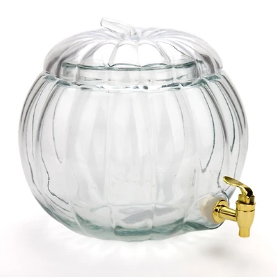 Glass Pumpkin Beverage Dispenser