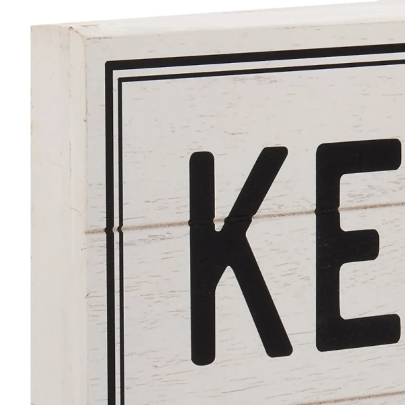 Keys White Wood Board Wall Hooks