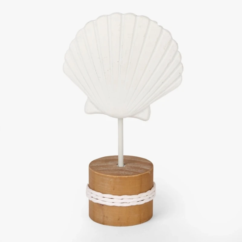 White Seashell Icon on Stand