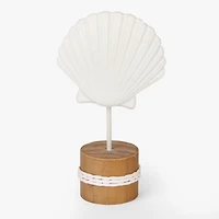 White Seashell Icon on Stand