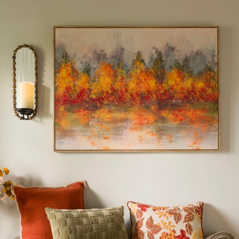 Abstract Fall Trees Canvas Art Print