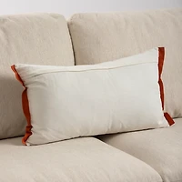 Triple Textured Pumpkin Lumbar Pillow