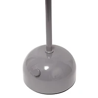 Gray Metal Mushroom Cordless Touch Lamp