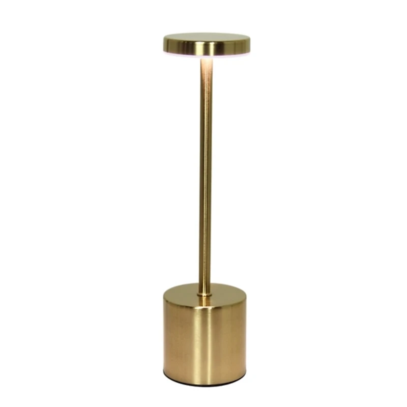 Gold Metal Magic Disc Cordless Lamp