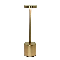 Gold Metal Magic Disc Cordless Lamp