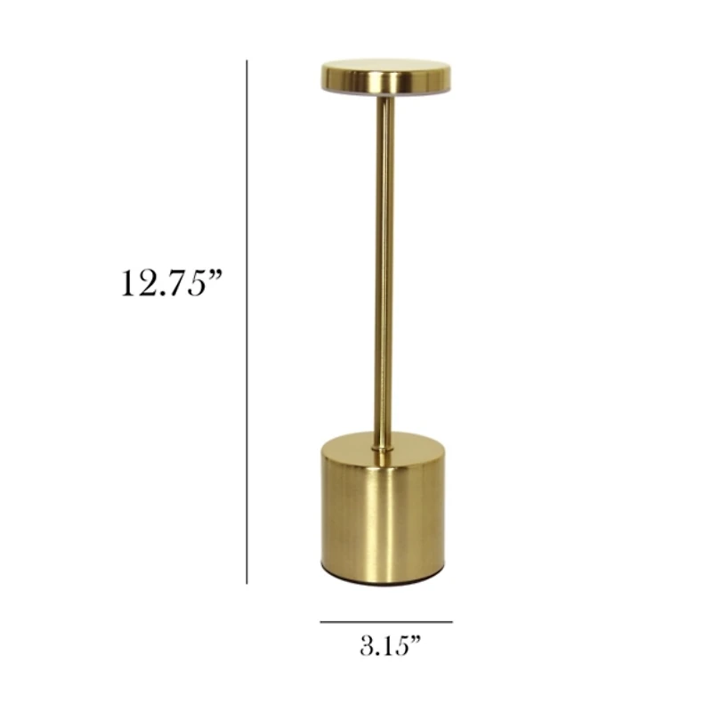 Gold Metal Magic Disc Cordless Lamp