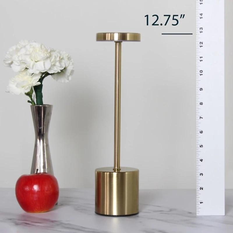 Gold Metal Magic Disc Cordless Lamp