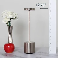 Silver Metal Magic Disc Cordless Lamp