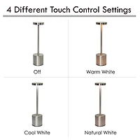 Silver Metal Magic Disc Cordless Lamp