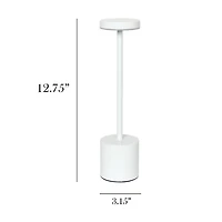 White Metal Magic Disc Cordless Lamp