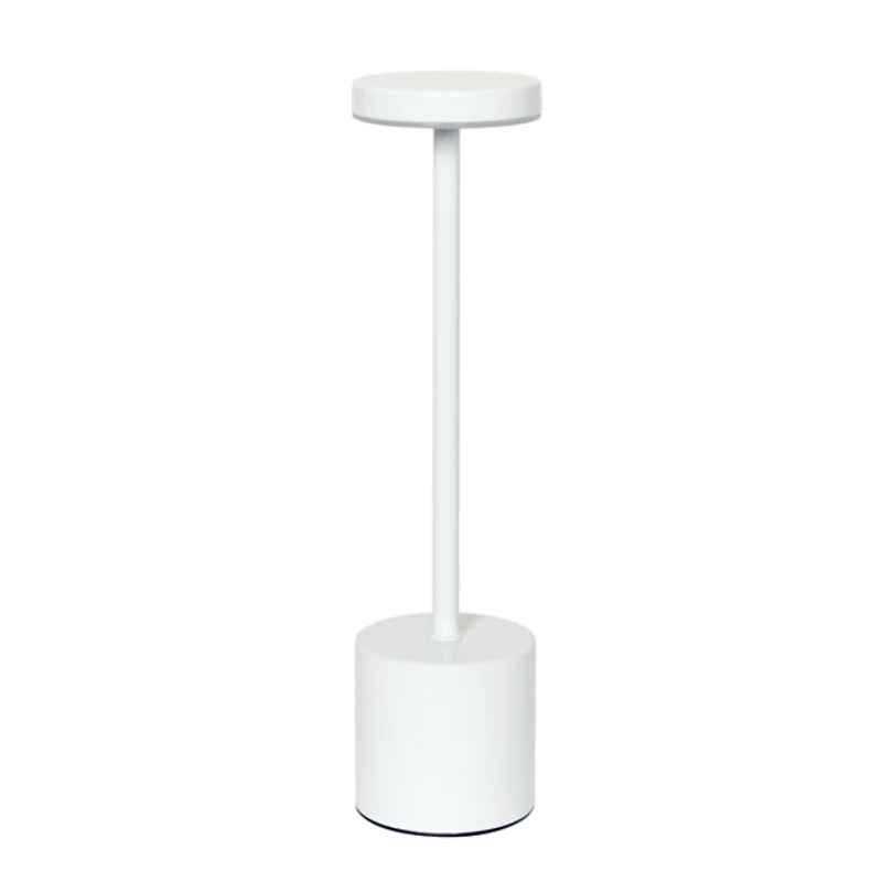 White Metal Magic Disc Cordless Lamp
