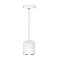 White Metal Magic Disc Cordless Lamp