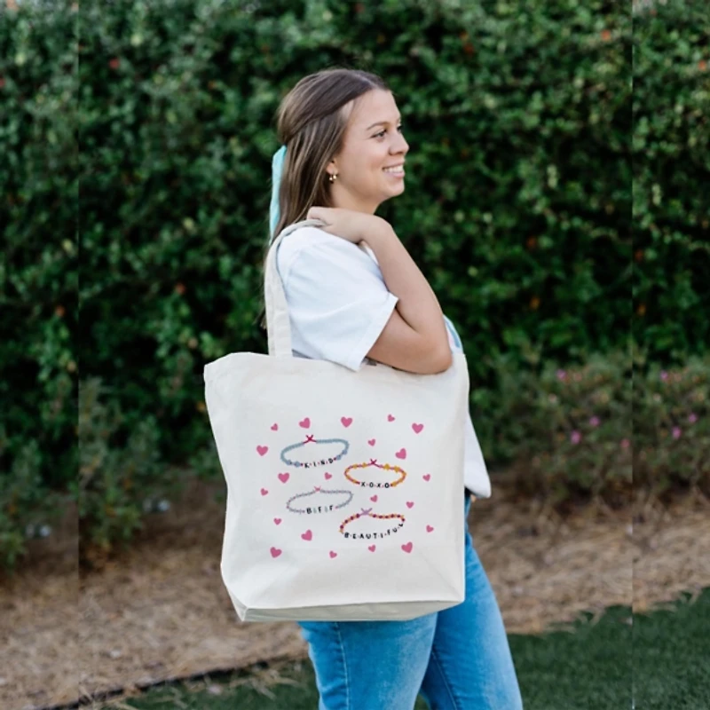 Friendship Bracelet Canvas Tote Bag