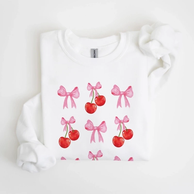 2X-Large Cherries and Bows Sweatshirt