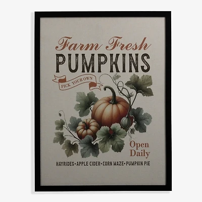 Farm Fresh Pumpkins Framed Art Print