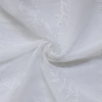 White Sheer Floral Curtain Panel, 95 in.