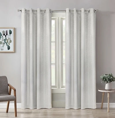 White Bristol Darkening Curtain Panel, 108 in.