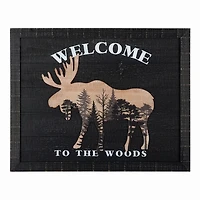 Welcome to the Woods Moose Wall Plaque