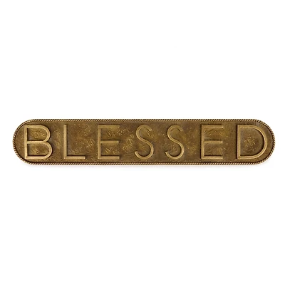 Antique Gold Blessed Wall Plaque