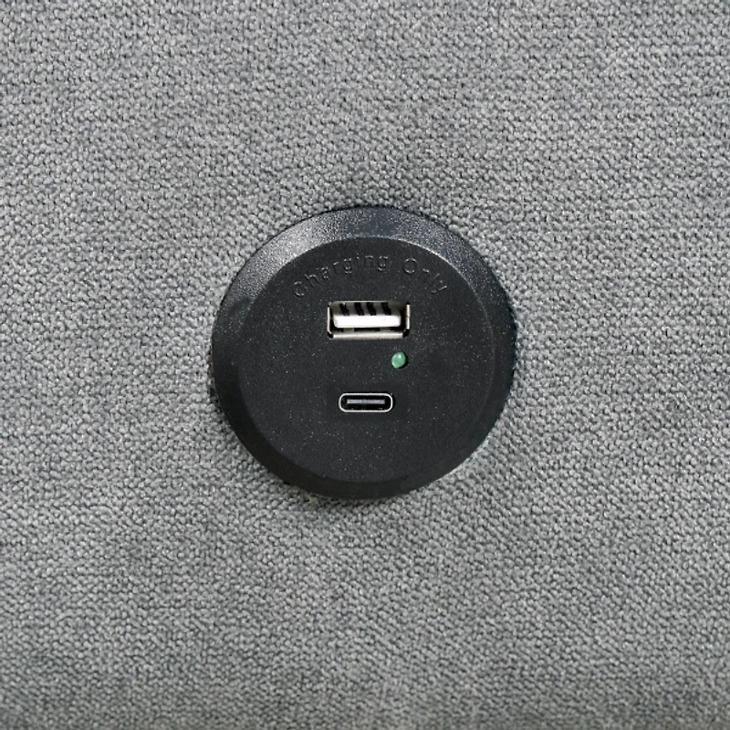 Gray Tufted Allen Convertible Sofa