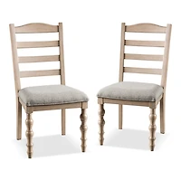 Whitewashed Wood Corrin Dining Chairs, Set of 2