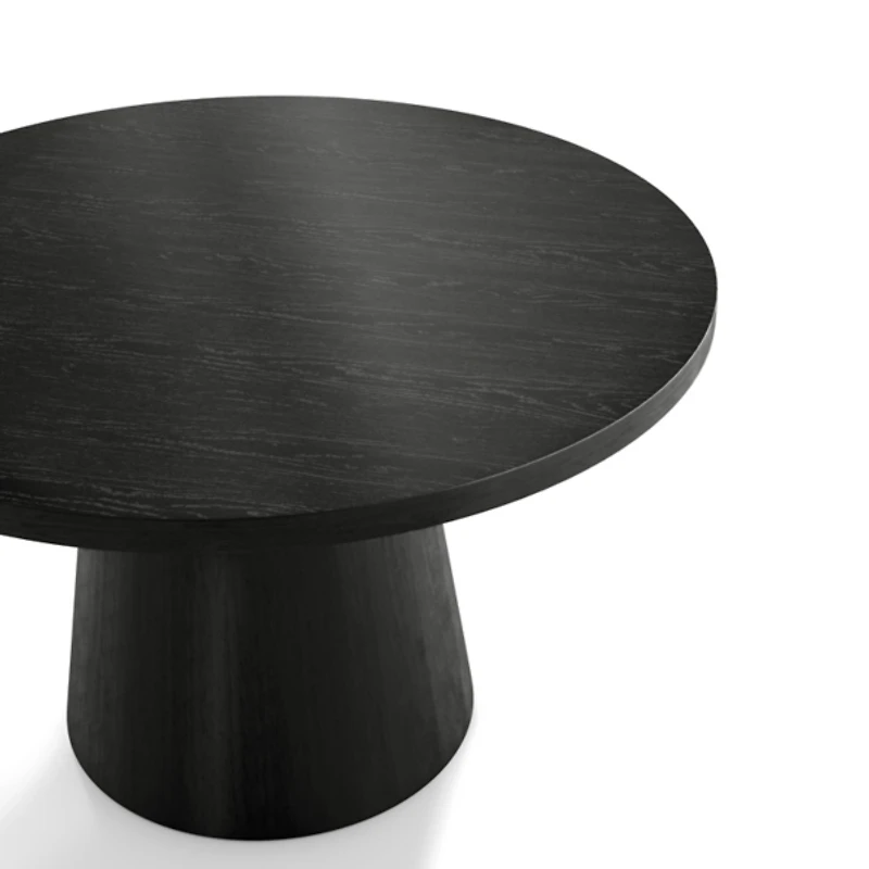 Black Wood Round Leanne Coffee Table