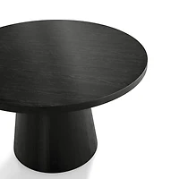 Black Wood Round Leanne Coffee Table
