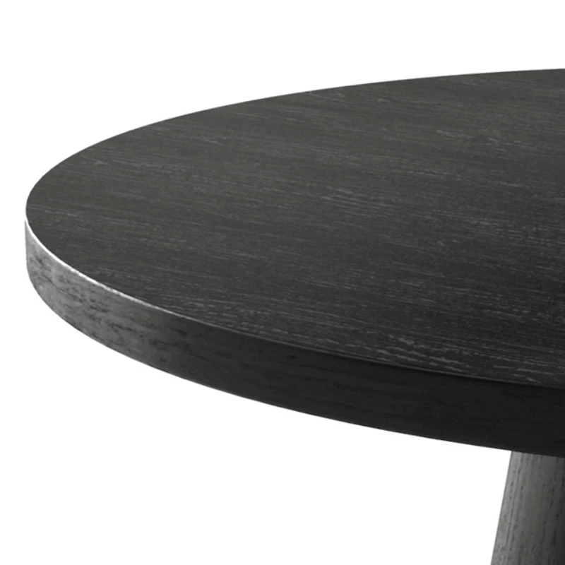 Black Wood Round Leanne Coffee Table