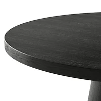 Black Wood Round Leanne Coffee Table