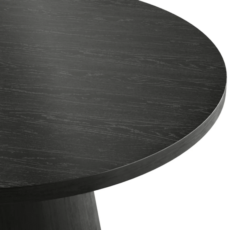 Black Wood Round Leanne Coffee Table