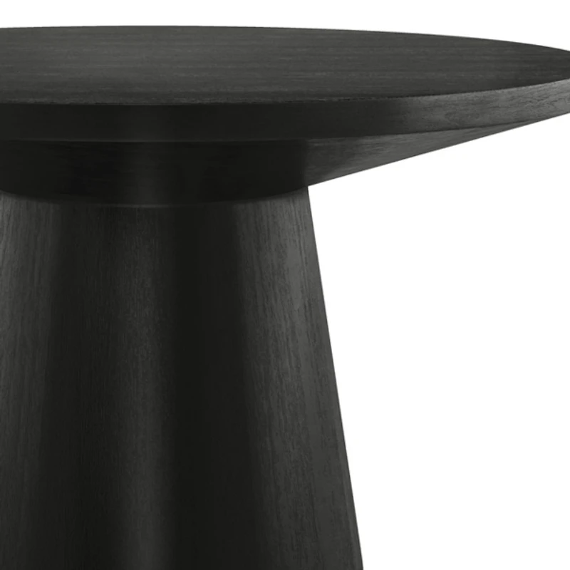 Black Wood Round Leanne Coffee Table