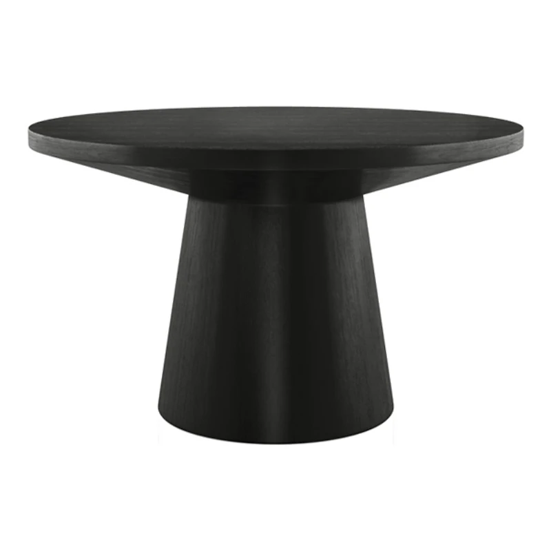 Black Wood Round Leanne Coffee Table