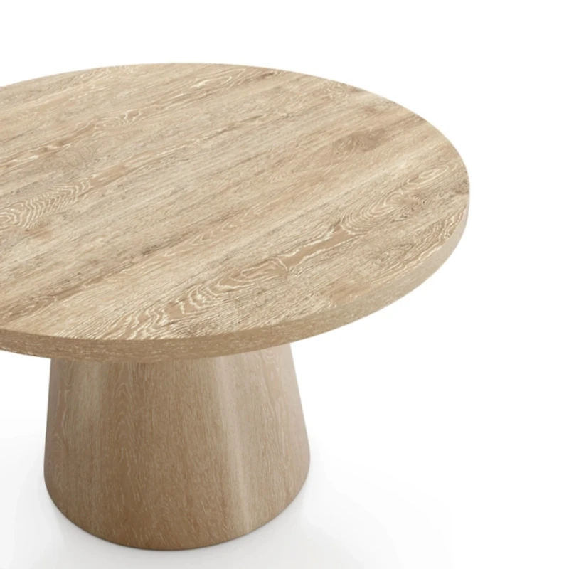 Oak Wood Round Leanne Coffee Table
