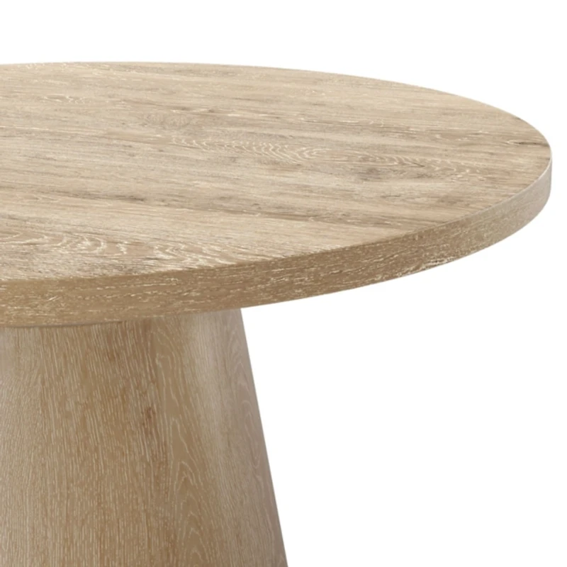 Oak Wood Round Leanne Coffee Table