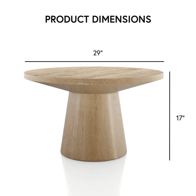 Oak Wood Round Leanne Coffee Table