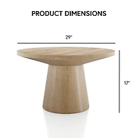 Oak Wood Round Leanne Coffee Table